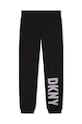 Chłopiec Dkny spodnie dresowe bawełniane dziecięce D54005.114.150 czarny