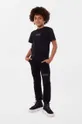 μαύρο Παιδικό βαμβακερό παντελόνι DKNY Παιδικά