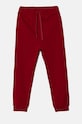 United Colors of Benetton pantaloni de trening din bumbac pentru copii burgundia 3J68GF027.P.SEASONAL