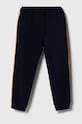 Dječji pamučni donji dio trenirke United Colors of Benetton pletivo mornarsko plava 3J68GF02T.P.SEASONAL
