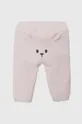 розовый Хлопковые штаны для младенцев United Colors of Benetton Детский
