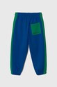 United Colors of Benetton spodnie dresowe bawełniane dziecięce 3FPPCF03W.G.SEASONAL niebieski AW23