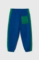 Дитячі бавовняні штани United Colors of Benetton блакитний