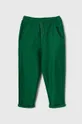 πράσινο Παιδικό βαμβακερό παντελόνι United Colors of Benetton Παιδικά