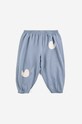 Bobo Choses spodnie dresowe bawełniane niemowlęce 223AB060 niebieski AW23