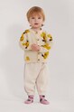 Bobo Choses pantaloni de trening din bumbac pentru bebeluși bumbac bej 223AB063