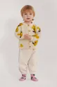 бежевий Бавовняні штани для немовлят Bobo Choses Дитячий