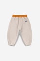 Bobo Choses spodnie dresowe bawełniane niemowlęce 223AB063 beżowy AW23