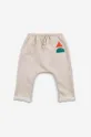 Хлопковые штаны для младенцев Bobo Choses бежевый