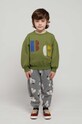 Bobo Choses spodnie dresowe bawełniane dziecięce wzorzyste szary 223AC068