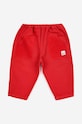 Bobo Choses pantaloni din bumbac pentru bebeluși 223FB004 rosu AW23
