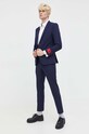 HUGO pantaloni de lana 50497935 albastru AW23