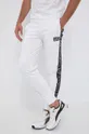 EA7 Emporio Armani spodnie dresowe bawełniane biały