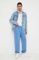 Παντελόνι φόρμας American Vintage MIZU05AH23 μπλε AW23