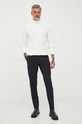Tommy Hilfiger spodnie z domieszką wełny MW0MW32125 granatowy AW23