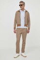 Lacoste spodnie dresowe XH1440 beżowy AW24