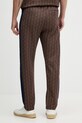 Odzież Lacoste spodnie dresowe męskie z bawełną XH1440 brązowy