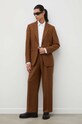 Vlněné kalhoty Tiger Of Sweden T71914004 hnědá AW23