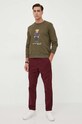 Hlače Polo Ralph Lauren 710740566 bordo AW23