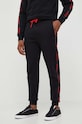 Бавовняні штани лаунж HUGO 50496995 чорний AW23
