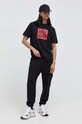Bavlnené tepláky HUGO 50479164 čierna AW24