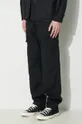 μαύρο Βαμβακερό παντελόνι Carhartt WIP
