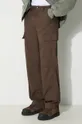 коричневий Бавовняні штани Carhartt WIP