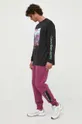 Calvin Klein Jeans spodnie dresowe fioletowy