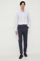 Μάλλινα παντελόνια Calvin Klein K10K112052 σκούρο μπλε AW23