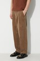 A.P.C. pantaloni in velluto a coste marrone COGVJ.H08428