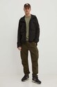 C.P. Company spodnie STRETCH SATEEN LOOSE CARGO PANTS 15CMPA123A005529G zielony AW23
