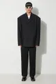 Памучен панталон Norse Projects Christopher Relaxed Gabardine Pleated Trouser черен