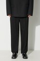 Norse Projects cotton trousers Christopher Relaxed Gabardine Pleated Trouser black N25.0385.9999