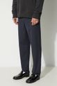 Norse Projects pantaloni in misto lana Ezra Relaxed Cotton Wool Twill Trouser blu navy N25.0391.7004