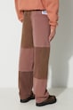 Ρούχα Βαμβακερό παντελόνι Butter Goods Washed Canvas Patchwork Pants BGQ3234201 καφέ