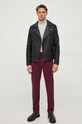 Michael Kors spodnie CF3302H9L1 bordowy AW23