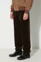 brązowy Norse Projects spodnie sztruksowe Aros