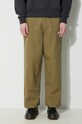 Human Made pantaloni de bumbac Military Easy uni verde HM26PT014
