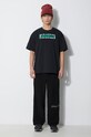 PLEASURES corduroy trousers Levy Corduroy Wide Pants P23F016.BLACK black AW23
