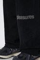 PLEASURES corduroy trousers Levy Corduroy Wide Pants P23F016.BLACK black