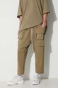 Rick Owens cotton trousers DU02C5371.RIG green AW23