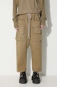 Clothing Rick Owens cotton trousers DU02C5371.RIG green