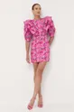 Βαμβακερό φόρεμα Custommade ροζ