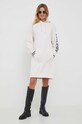 Bavlnené šaty Tommy Hilfiger WW0WW38844 béžová AW23