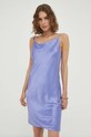 Φόρεμα από συνδιασμό μεταξιού Samsoe Samsoe F23200091 μωβ AW23