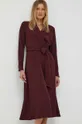 Šaty Lauren Ralph Lauren burgundské