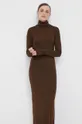 коричневый Шерстяное платье Polo Ralph Lauren