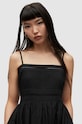 AllSaints sukienka bawełniana WHITLEY BRODERIE DRE WD255Y czarny AW23