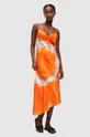AllSaints sukienka z domieszką jedwabiu ALEXIA MARIANA DRESS Materiał zasadniczy: 65 % Wiskoza EcoVero, 35 % Jedwab, Podszewka: 100 % Poliester z recyklingu