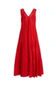 czerwony AllSaints sukienka bawełniana RIRI BRODERIE DRESS
